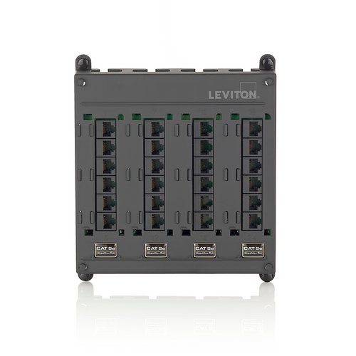 Leviton 476TM-524 Cat5E 24-Port Twist & Mount Patch Panel