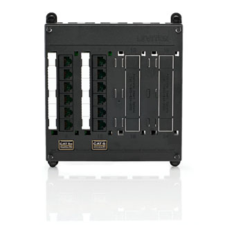 Leviton 476TM-652 Cat5E & Cat6 12-Port Twist & Mount Patch Panel