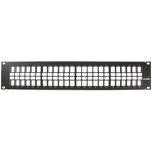 Leviton 49255-48N QuickPort Patch Panel with Vertical Numbering, 2RU