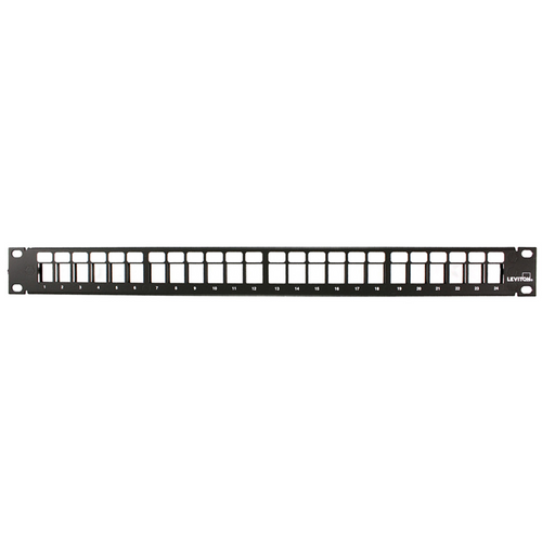 Leviton 49255-H24 QuickPort Patch Panel, 24-Port, 1RU