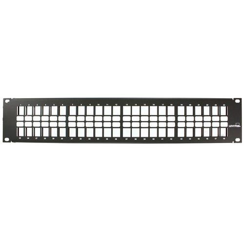 Leviton 49255-H48 QuickPort Patch Panel, 48-Port, 2RU