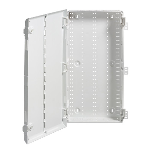 Leviton 49605-28P 28" Structured Media Enclosure with Vented Hinged Door, Plastic, White