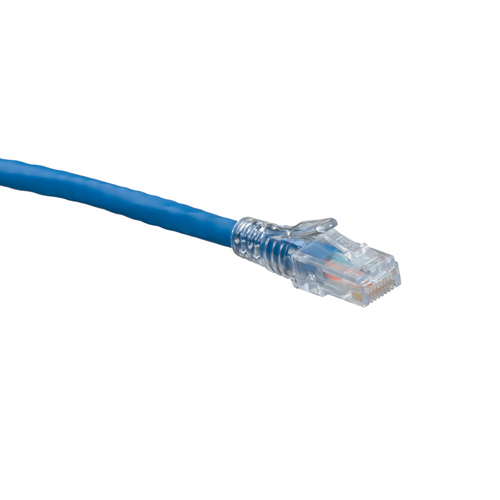 Leviton 5D460-5L eXtreme Cat 5e SlimLine Boot Patch Cord, 5 ft, Blue