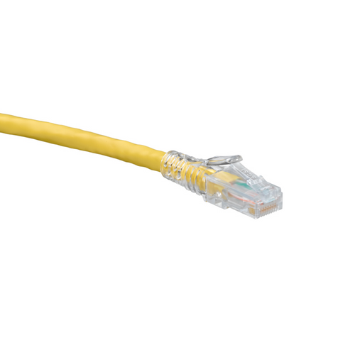 Leviton 5D460-5Y eXtreme Cat 5e SlimLine Boot Patch Cord, 5 ft, Yellow