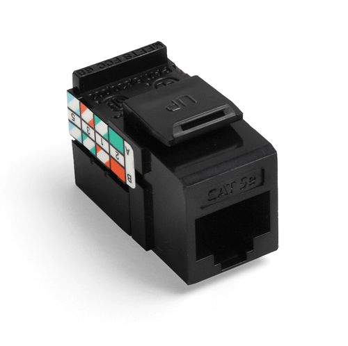Leviton 5G108-RE5 GigaMax Cat 5e QuickPort Jack, Black