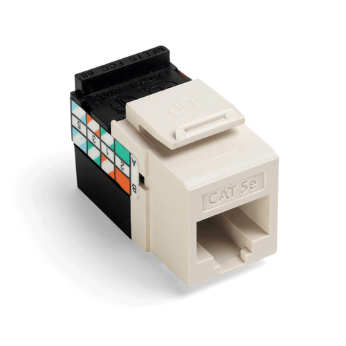 Leviton 5G108-RT5 GigaMax Cat 5e QuickPort Jack, Light Almond