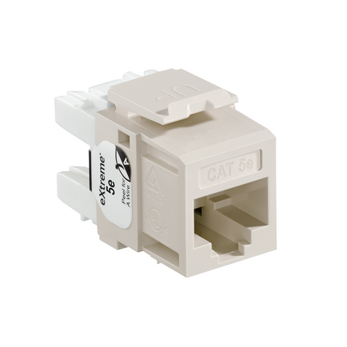 Leviton 5G110-RT5 eXtreme Cat 5e QuickPort Jack, Light Almond