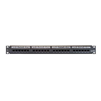 Leviton 5G596-L24 Cat 5e Flat 110-Style Patch Panel, 24-Port, 1RU
