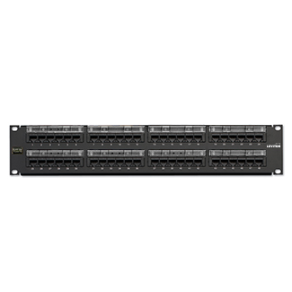Leviton 5G596-L48 Cat 5e Flat 110-Style Patch Panel, 48-Port, 2RU