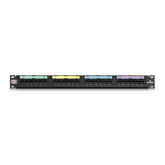 Leviton 5G596-U24 Cat 5e Universal Patch Panel, 24-Port, 1RU