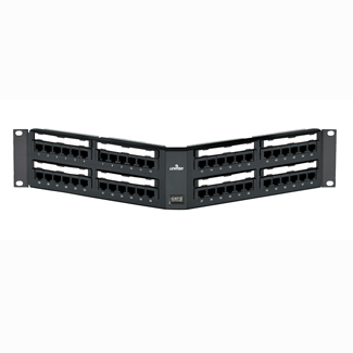 Leviton 5G597-U48 Cat 5e Universal Angled Patch Panel, 48 Port, 2RU