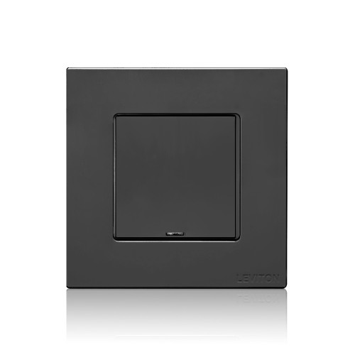 Leviton CKDBK-10E DLV Color Change Kit, IEC BS, 1 Button, Color: Black