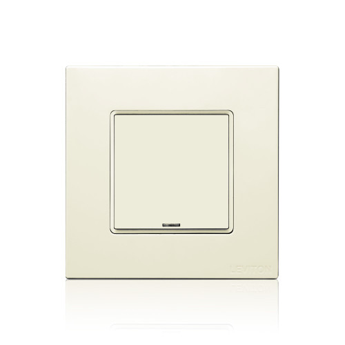 Leviton CKDBK-10T DLV Color Change Kit, IEC BS, 1 Button, Color: Light Almond