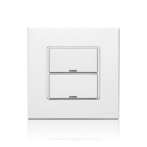 Leviton CKDBK-20W DLV Color Change Kit, IEC BS, 2 Buttons, Color: White