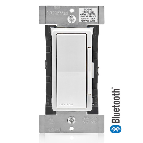 Leviton DDE06-BLZ Decora Digital Electronic Low Voltage, Dimmable LED and CFL Rocker-Slide Dimmer