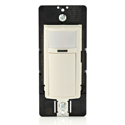 Leviton DOS02-1LT Decora Occupancy Motion Sensor Light Switch, Auto-On, 2A, Single Pole