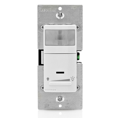 Leviton IPSD6-1LZ Decora Motion Sensor In-Wall Dimmer, Auto-On, 2.5A, Single Pole or 3-way
