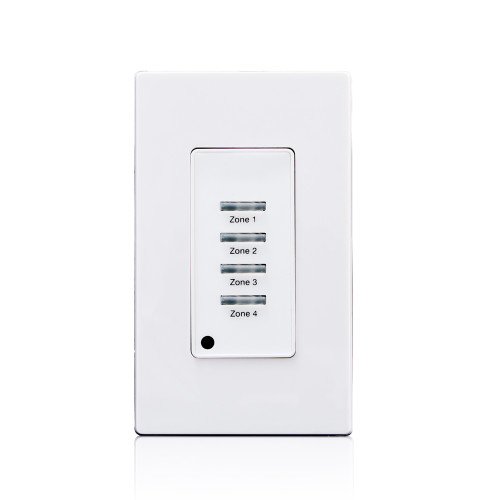 Leviton LVS-4W Low Voltage Pushbutton Station, 4 Button-On/Off, 1 Gang, White