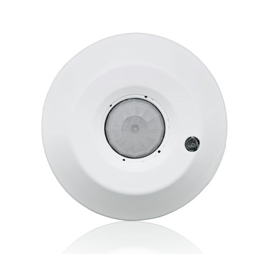 Leviton ODC15-IDW Occupancy Sensor with Integrated Photocell, Line Voltage, PIR, Ceiling Mount, 1500SF, 120-277V, High-Density Lens installed, Mid-Range included, Provolt