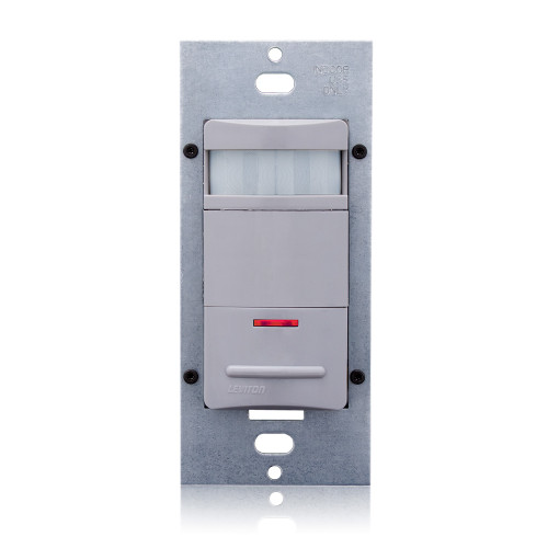 Leviton ODS10-IDG Occupancy Sensor, PIR, Wall Switch, 2100SF, 120-277V, Grey, Decora