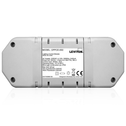Leviton OPPCE-S0 Occupancy Sensor Power Pack, High Performance, Daylight Harvesting, Bi-level Switching, CE Compliant, Occupancy Sensing Control, Manual Switching, Surface Mount