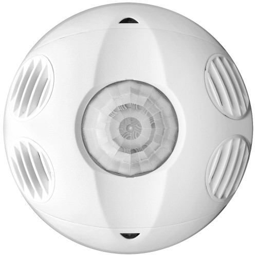 Leviton OSC10-RMW Occupancy Sensor, Multi-Technology (PIR/US), Ceiling Mount, 1000SF, Isolated Relay, White