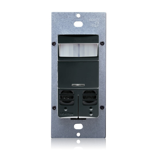 Leviton OSSMD-MAE DUAL RLY MT WB, 120-277VAC, W/NEU, BLACK