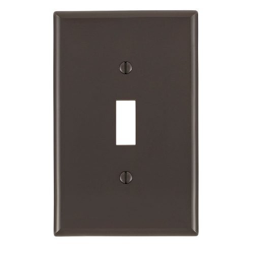 Leviton PJ1 Brown 1-Gang Toggle Wallplate, Midway Size, Device Mount