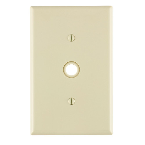 Leviton PJ11-T Light Almond 1-Gang .406 Inch Hole Device Telephone/Cable Wallplate, Midway Size