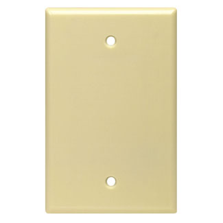 Leviton PJ13-R 1-Gang No Device Blank Wallplate, Midway Size, Thermoplastic Nylon, Box Mount, - Red