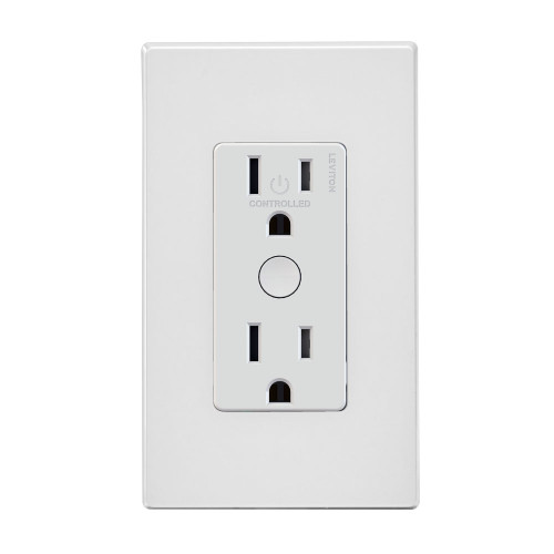 Leviton ZW15R-1BW Indoor Decora Smart Z-Wave Plus Tamper-Resistant Outlet