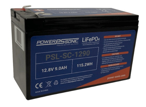 Power Sonic PSL-SC-1290 F2 12.8V 9Ah Deep Cycle Lithium Battery