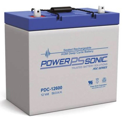 Power Sonic PDC-12600 U 12V 60Ah Deep Cycle VRLA Battery