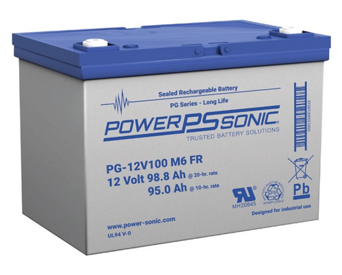 Power Sonic PG-12V100 M6 12V 98.8Ah Long Service Life VRLA Battery