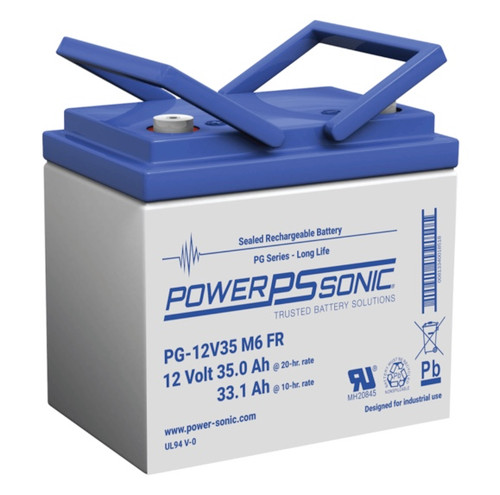 Power Sonic PG-12V35 M6 FR 12V 35Ah Long Service Life VRLA Battery