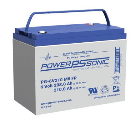 Power Sonic PG-6V210 M8 FR 6V 208Ah Long Service Life VRLA Battery