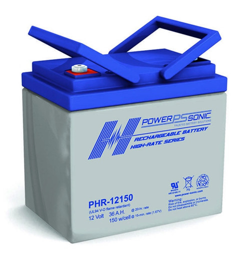 Power Sonic PHR-12150 M6 FR 12V 36Ah High-Rate VRLA Battery