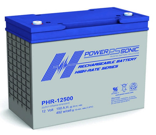 Power Sonic PHR-12400 M6 FR 12V 110Ah High-Rate VRLA Battery