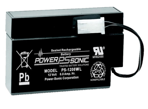 Power Sonic PS-1208 WL 12V 0.8Ah General Purpose VRLA Battery