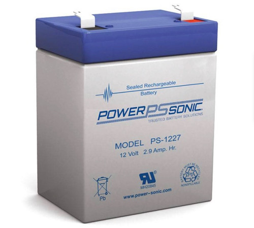 Power Sonic PS-1227 F1 12V 2.9Ah General Purpose VRLA Battery