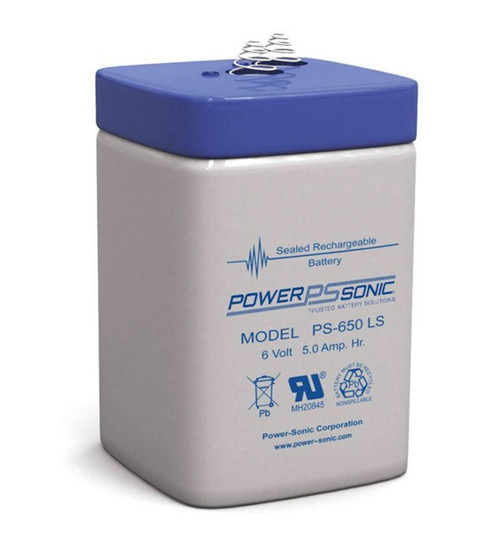 Power Sonic PS-650LS SP 6V 5Ah General Purpose VRLA Battery