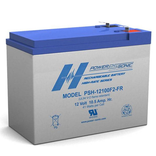 Power Sonic PSH-12100 F2 FR 12V 10.5Ah High-Rate VRLA Battery