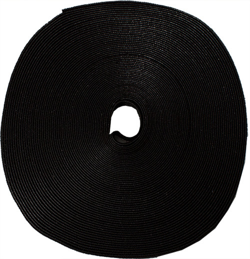 Vertical Cable 045-V34/75BK 75Ft Roll Velcro Tie Wrap, 3/4" Wide, Black