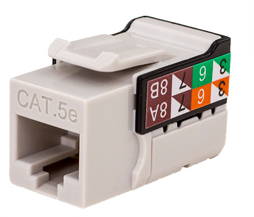 Vertical Cable 351-V2616/GY Gray Cat5E Data Grade Keystone Jack