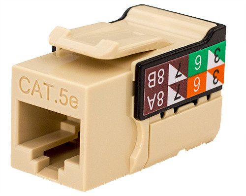 Vertical Cable 351-V2617/IV Ivory Cat5E Data Grade Keystone Jack