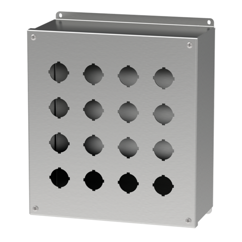 Hoffman E16PBXSS6 Type 4X Stainless Steel Extra-Deep 30.5-mm Pushbutton Enclosure