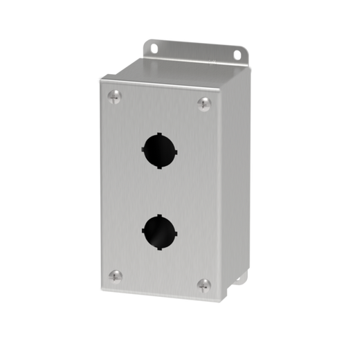 Hoffman E2PBGSS Type 4X Stainless Steel 22.5-mm Pushbutton Enclosure