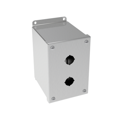 Hoffman E2PBGXSS Type 4X Stainless Steel Extra-Deep 22.5-mm Pushbutton Enclosure
