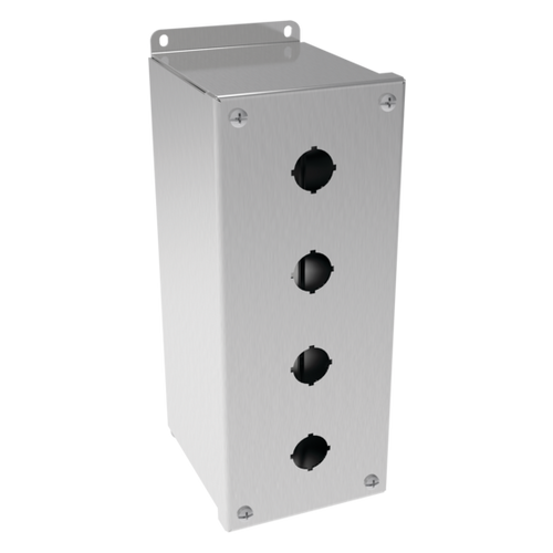 Hoffman E4PBGXSS Type 4X Stainless Steel Extra-Deep 22.5-mm Pushbutton Enclosure