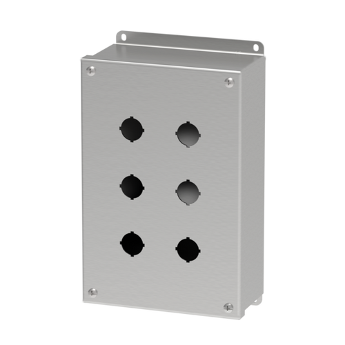 Hoffman E6PBGSS Type 4X Stainless Steel 22.5-mm Pushbutton Enclosure